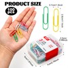 Coloured Paper Clips,100 PCS Paper Clips,Coloured Metal Paper Clips Paper