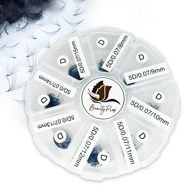 BeautyPros 8D Premade Volume Lash Extension Kit- 5D Mixed Tray