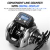Digital Display Fishing Reel 6.3:1 16+1BB Baitcasting Reel with Larger