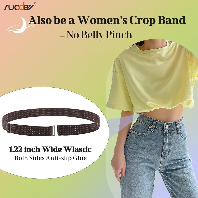 SUOSDEY Shirt Stays Belt for Men Shirt Tucker Holder Crop