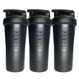 Classic Shaker Bottle for Protein Shakes Pre Workout and Supplements Plastic Whisk for that Perfect Mix Every Time | 28-Ounce | Black (3-Pack)