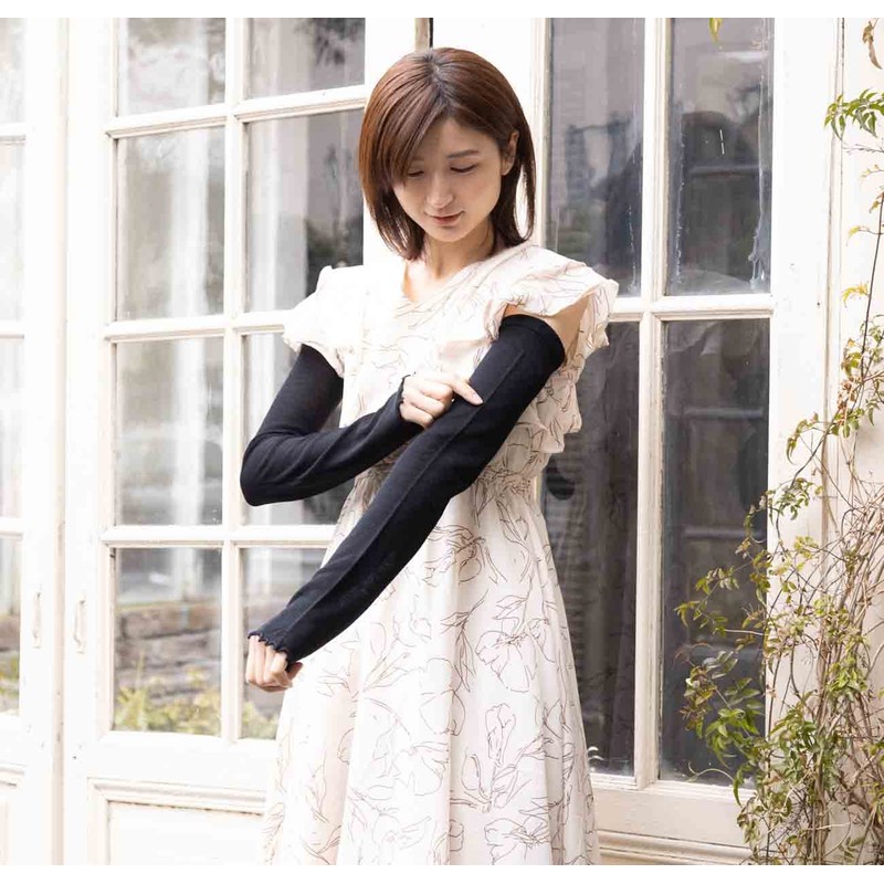 Blue Beam 100% Silk Arm Cover, Leg Warmers, UV Protection,