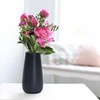 D'vine Dev 8 Inch Ebony Black Elegant Oval Ceramic Vase