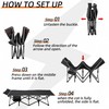 Fragess Portable Camping Cot, 32" Extra Wide Camping Cots for