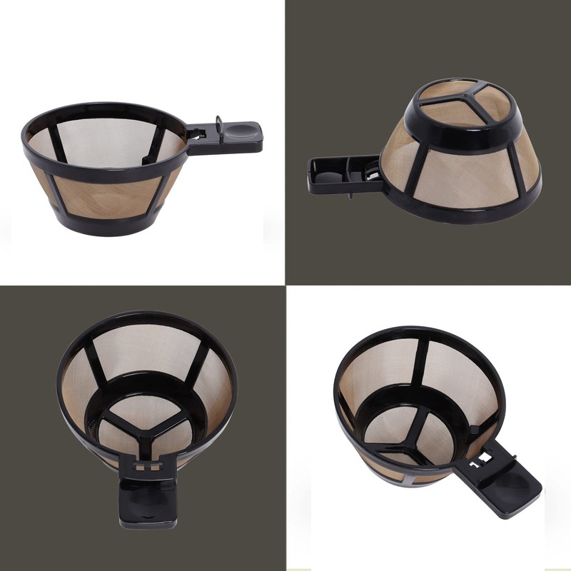 Reusable Single Serve Brew Coffee Basket Scoop,Gold Coffee Filters Replacement