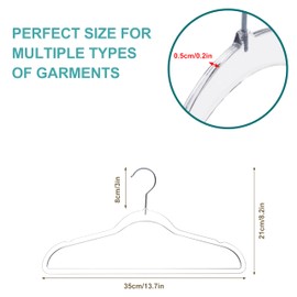 Quality Hangers 14” Clear Plastic Kids Hangers 240-Pack | Durable & Stylish Acrylic Hangers for Petite Adults with 360 Degree Swivel Hook and Notches | Cloths Children Hangers (240, Clear, Chrome)