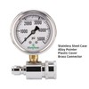 Watflow 2-1/2" Pressure Washer Pressure Gauge Kit, 3/8 Inch Quick