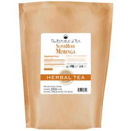 The Republic of Tea Organic Moringa SUPERHERB Herbal Tea, 250 Tea Bags