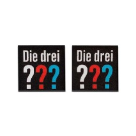 Mono Quick 1813x The Three ??? Applique, Iron-On Patch, Sew-On Patch (18131 - Logo Set of 2)