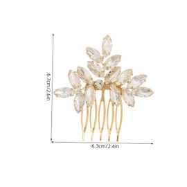 minkissy Marquise Rhinestone Hair Clip Elegant Side Combs for Women Lightweight Bridal Accessories for Wedding Versatile Hair Jewelry for Events