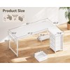 ODK 61'' L Shaped Desk with 4 Drawers, Reversible Corner