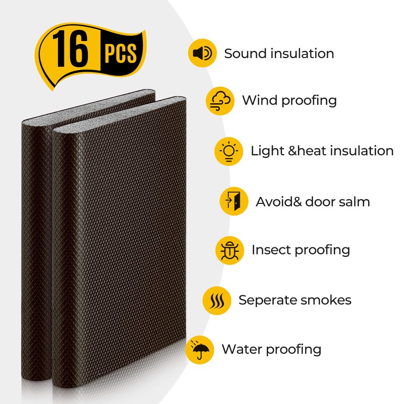 Zonon 64 Pieces Door Corner Seal Weatherstripping Exterior Door Frame