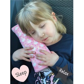 HECKBO swan car Seatbelt Pillow for Children - Machine Washable - Girl boy Kids Children Soft car seat Belt Cover Sleeping Pillows Protection car Travel Pillow Cushion Vacation