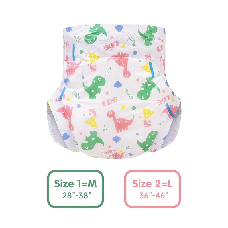 Landofgenie Adult Diapers for Men Diapers Medium Dinosaurs Printed Diapers