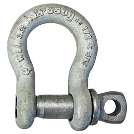 Crosby 1017494 G-209A Alloy Screw Pin Anchor Shackle | 1/2 Inch | 3.3 Ton Working Load Limit | Forged Steel | Hot-Dip Galvanized