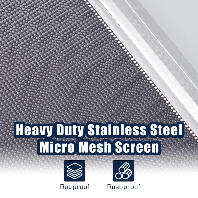 Pearwow 5inch Gutter Guard,48Ft Stainless Steel Mesh Gutter Covers,Heavy Duty