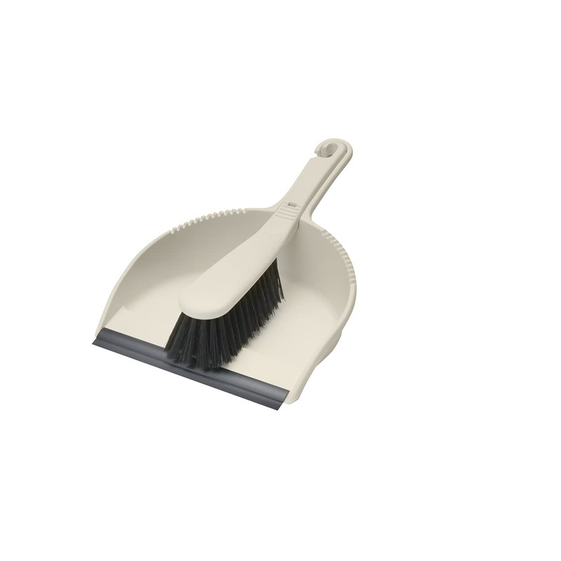 Addis Dustpan and Soft Brush Set, Linen Cream