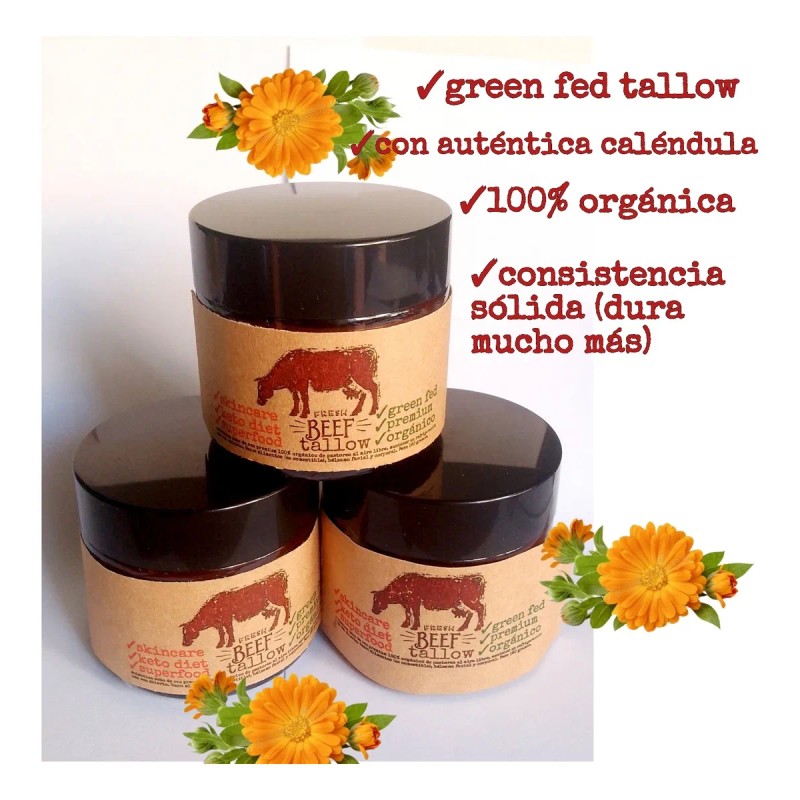 Crema Sebo De Res Caléndula Antiarrugas Antimanchas 140grms Todo Tipo