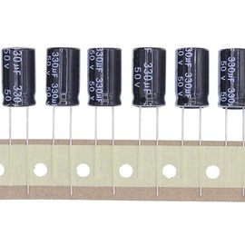 50 pieces 50 V 330UF pluggable aluminium electrolytic capacitor 10 x 17 10 x 17 mm