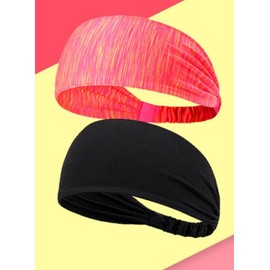 Cool Sports & Fitness Headband Bandana for Summer Workouts Plain Black 5ea