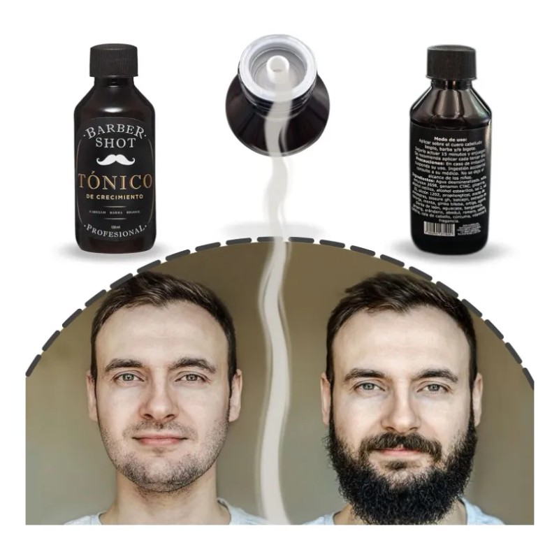 Barber Shot Tónico De Crecimiento Bergamota Cabello Barba Cítrica