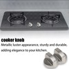 Tyrzol 4 Pcs Gas Stove Knobs 6MM Universal Cooker Replacement