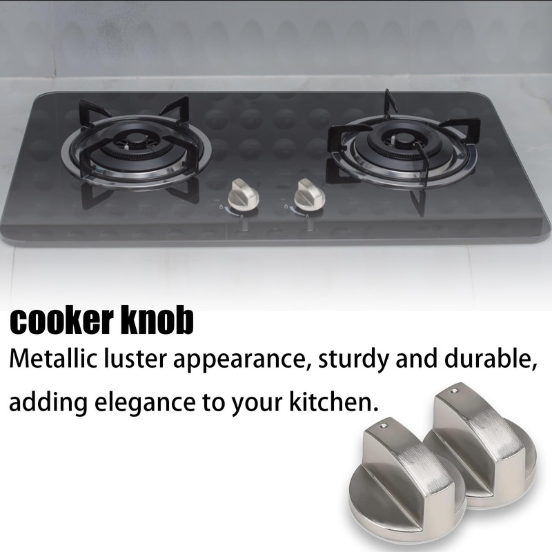 Tyrzol 4 Pcs Gas Stove Knobs 6MM Universal Cooker Replacement