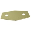 Westbrass Two-Hole Remodel Plate, Polished Brass, D504-03