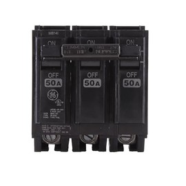 ABB Q-Line® THQL32050 Circuit Breaker • 50A/3-Pole Configuration • 120/240 VAC, 10 kAIC • Thermal Magnetic Trip • Quick-Make/Quick-Break Mechanism • Plug-in Mount