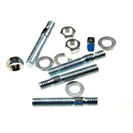 Retro-Motive 2" Carb Studs Nuts Washers Zinc Coated For Holley Demon Edelbrock Carb #137CCA