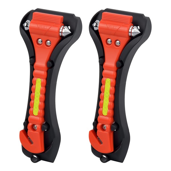 Pinsheng Pack of 2 Emergency Hammer for Car, Non-Slip Car