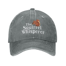 BUINGBFG Funny Squirrel Hat The Squirrel Whisperer Hat for Men Baseball Caps Funny Cap Gray