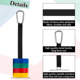 3 Pieces Tape Thong for Tool Belts Electrical Tape Holder Strap Polyester Electrical Contractor Tool Belt for Pouch Bag, Black