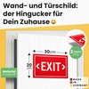 DankeDir! Exit exit sign, 30 x 20 cm, gift idea,