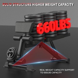 K KINGKANG Adjustable Weight Bench, Workout Bench Press for Home Gym, Exercise Sit Up Bench for Full Body Workout, Quick Foldable Strength Training Bench for Home Gym Weight 660 Lbs Incline Decline Flat 2024-New Version