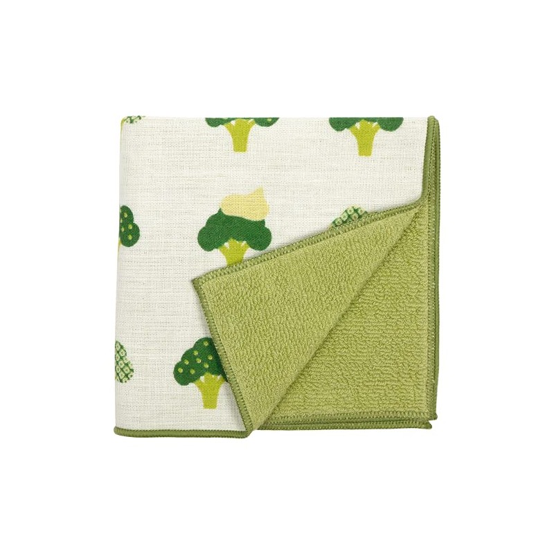 Wataol Semi Washed (Towel Handkerchief), Frosted Broccoli, Green