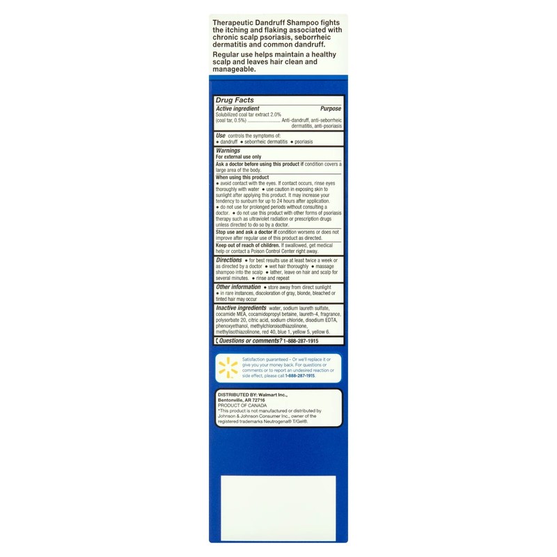 Neutrogena 3 NEW Equate Dandruff Compared to Neutrogena T/Gel Therapeutic