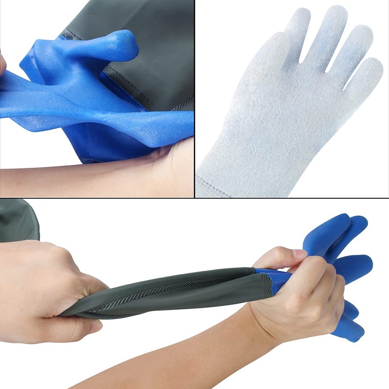 Long Rubber Gloves, Elbow Length Drain Gloves, Heavy Duty Pond