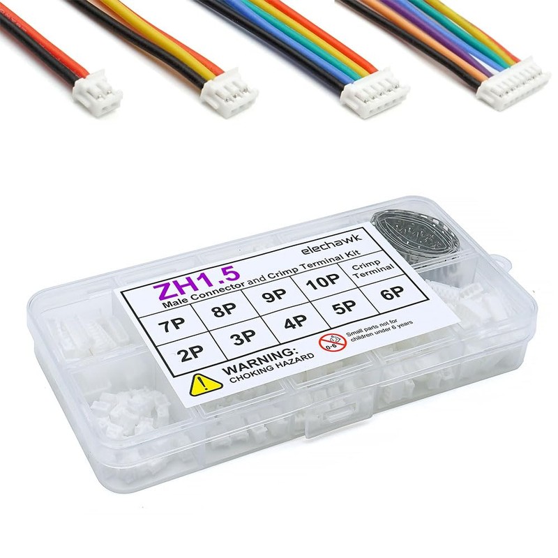 ZH 1.5 mm Connectors and Crimp Terminal Kit Compatible with