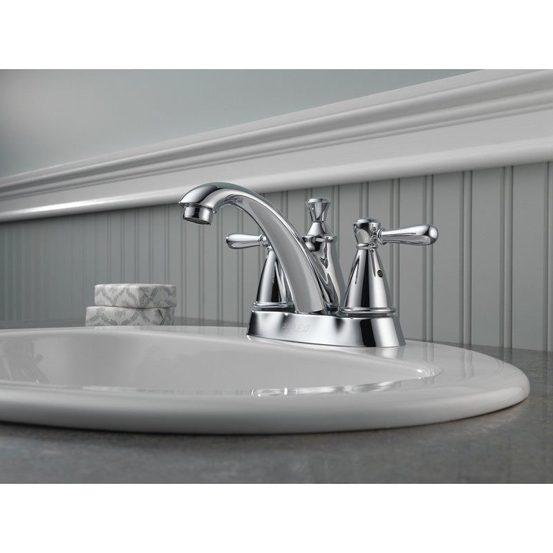 Delta Faucet P99674LF Apex Two Handle Centerset Bathroom Faucet, Chrome
