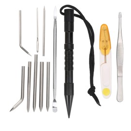 Herramientas De Paracord, Accesorios De Paracord, Agujas Agujas De Cable Paracaídas Negro Kit Paracord Herramienta Camping Agujas De Cable Paracaídas Para Acampar Al Aire Libre