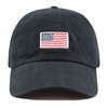 USA Flag & Embroidery Premium 100% Cotton Low Profile Adjustable