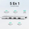 UGREEN Revodok USB C Hub,5 en 1 Adaptador de Aluminio