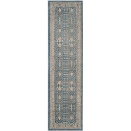 SAFAVIEH Sofia Collection SOF376C Vintage Oriental Distressed Non-Shedding Living Room Entryway Foyer Hallway Bedroom Runner, 2'2" x 6' , Blue / Beige