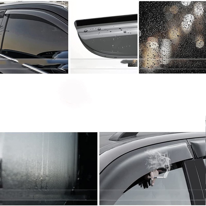 4pcs Out-Channel Window Deflector for Honda Civic Sedan 06-11 Tape-On