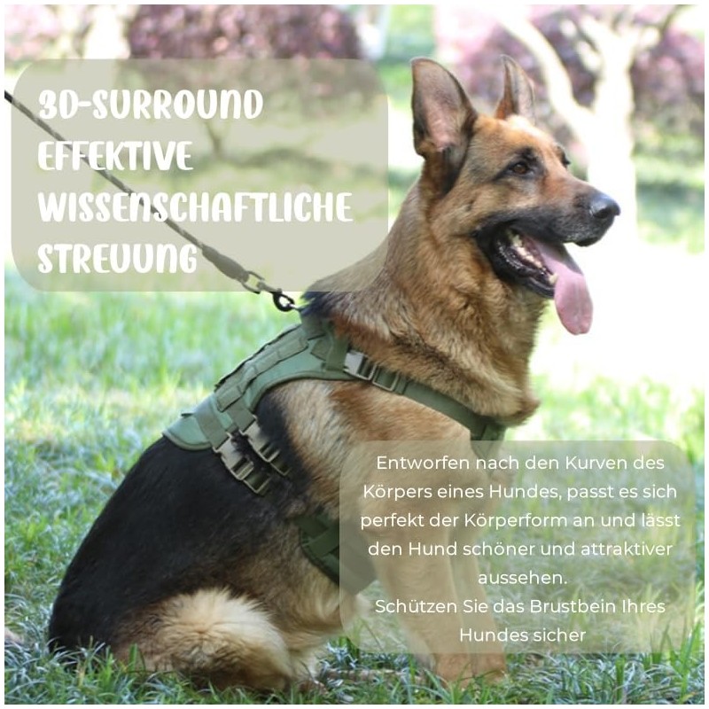 Dog Harness Medium Large Dogs with 2 Backpacks No Pull