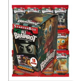 Skifidol Italian Brainrot Trading Card Game, Starter Box Universe Psychedelic, 18 Bags, 7 Cards per Bag, Exclusive