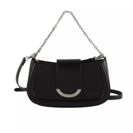 French Connection Maud Smooth Baguette Shoulder Bag and Crossbody Black NWT