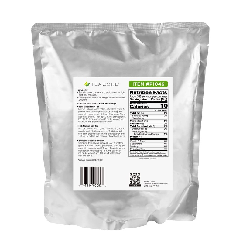 Tea Zone 2.2 lbs Matcha Green Tea (Grade A) Powder