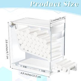 Threlaco 1000 Pcs Nose Bleed Stopper Nose Bleed Plugs Cotton Rolls Dental Hygienic Cotton Roll and Cotton Roll Dental Cotton Round Holder with Nonslip Base Professional Clinic Home Use Press Type